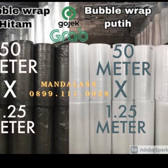 

Jual Rugi!! Habisin Stock! Bubble Wrap ROLL 1.25Mtr x 50Mtr - Hitam, Kualitas STD