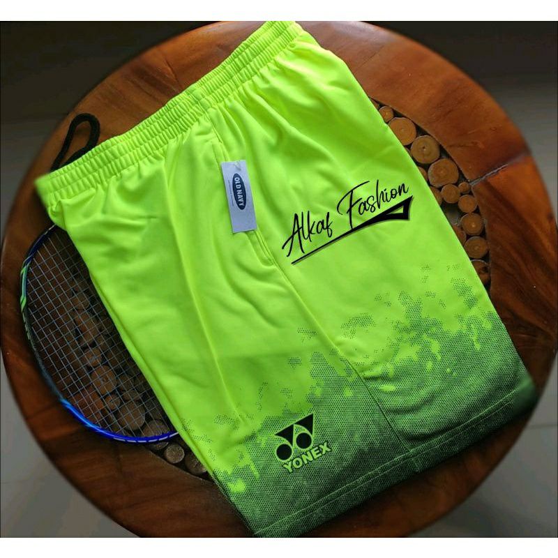 Celana pendek badminton bulutangkis yonex kuning 100% Realpicture