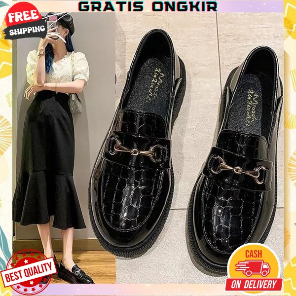 Sepatu Wanita Laofers Import Premium Quality Loafers Wanita Import Sepatu Docmart Cewek Kekinian Doc