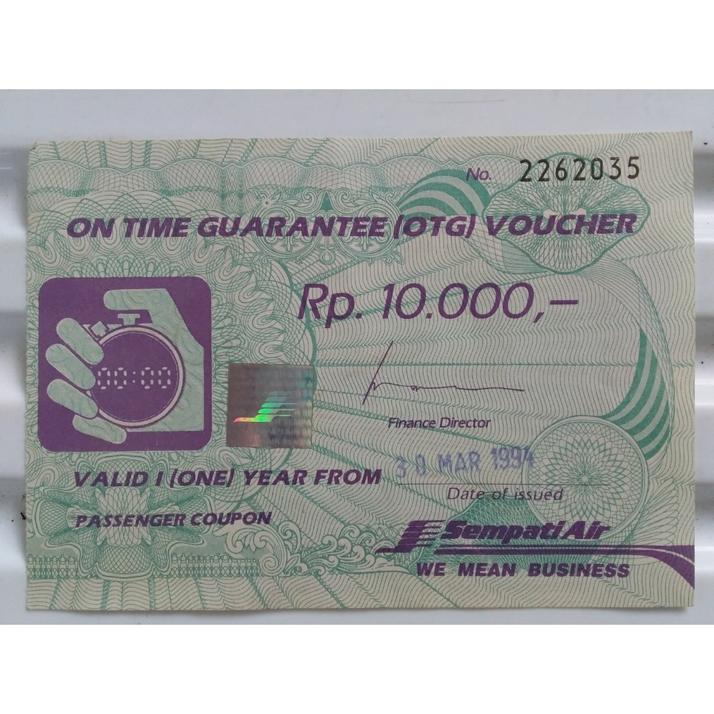 voucher lama lawas maskapai sempati air
