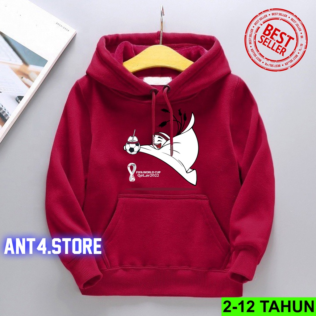 Hoodie Anak Fifa World Cup Qatar Jaket Anak Usia 2 - 12 Tahun Sweater Piala Dunia 2022