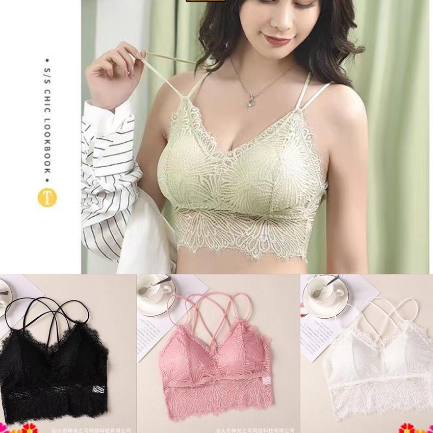 Bra Renda BH Wanita Tanpa Kawat Zamzam (B-151) Bralette Sexy dengan Busa IMPORT