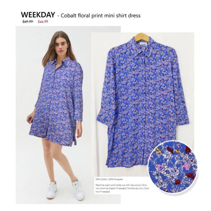 Weekday oversized shirt dress