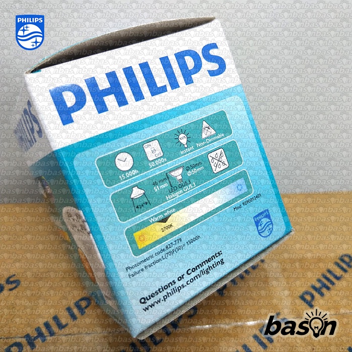 Philips Essential LED 3W MR16 24D 12V | HALOGEN LED | 2700K atau 6500K