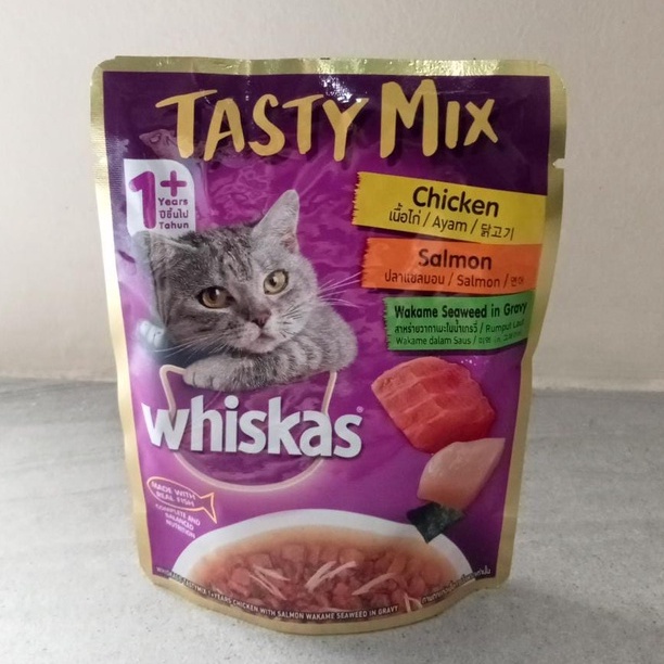 Jual Whiskas 70gr Tasty Mix Chicken Salmon Makanan Kucing Basah