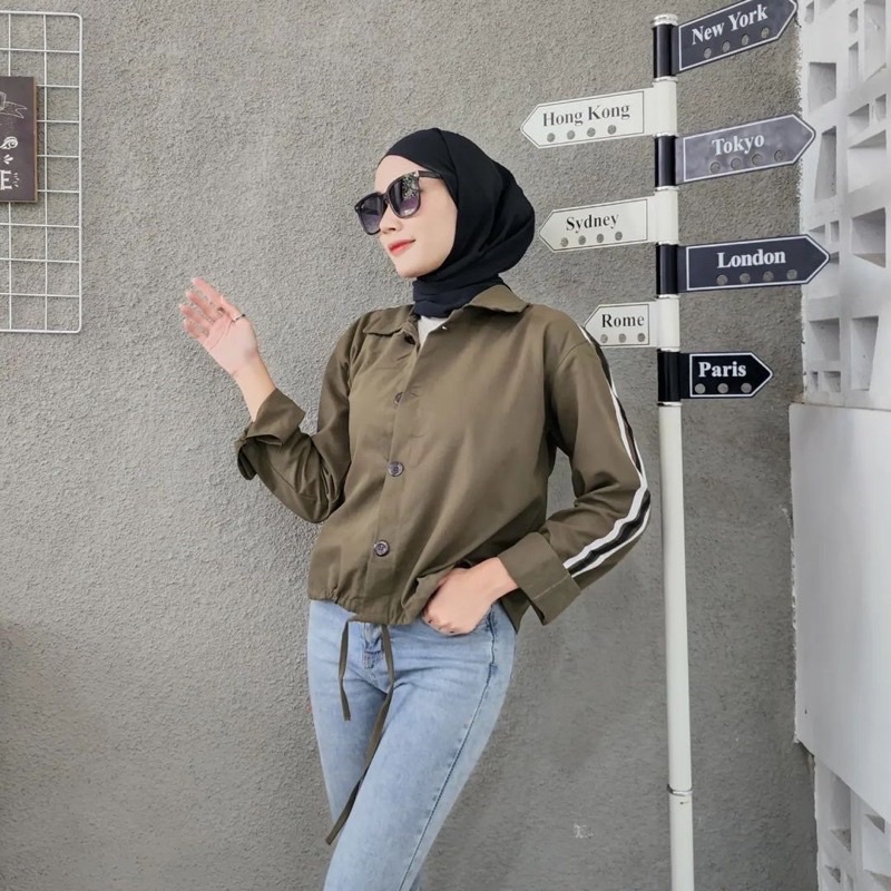 sweater wanita Baby Kanvas JOJI JACKET baju wanita kekinian