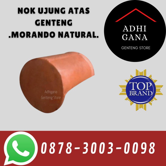 Nok Ujung Atas Genteng Morando Natural / Nok Genteng Tradisional Murah