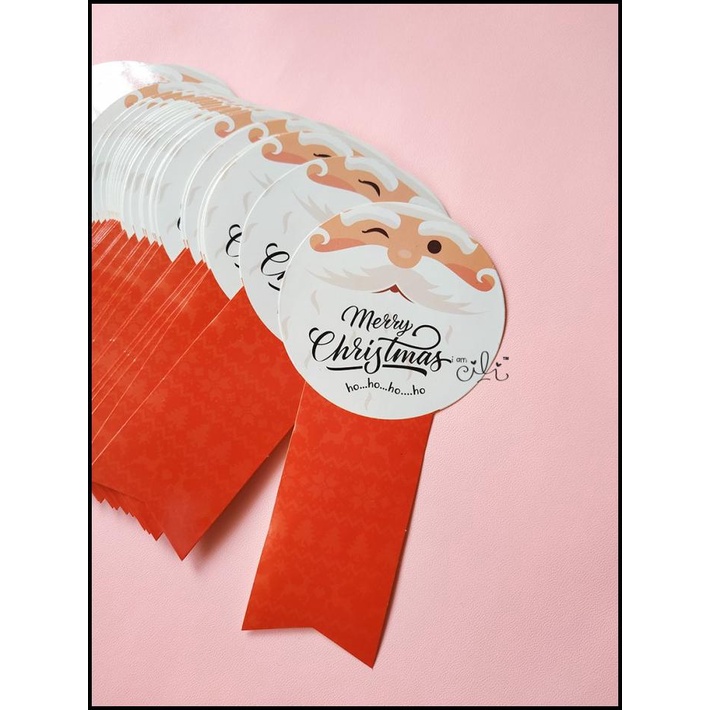 

(Sc014) Stiker Natal Christmas Santa Untuk Toples 250Gr (Uk 7X14Cm)