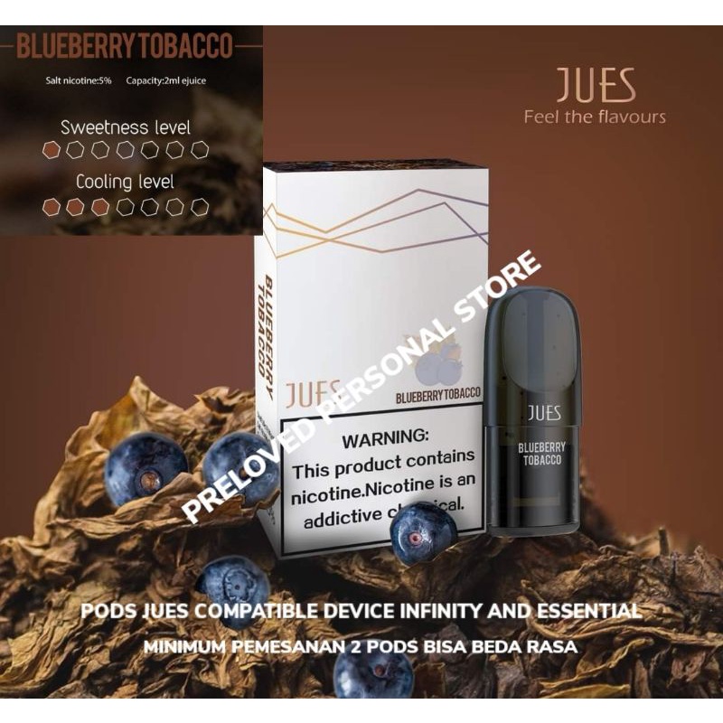 Jues Infinity Essential 1 Pack 1 Pods Pro Blueberry T0bac0