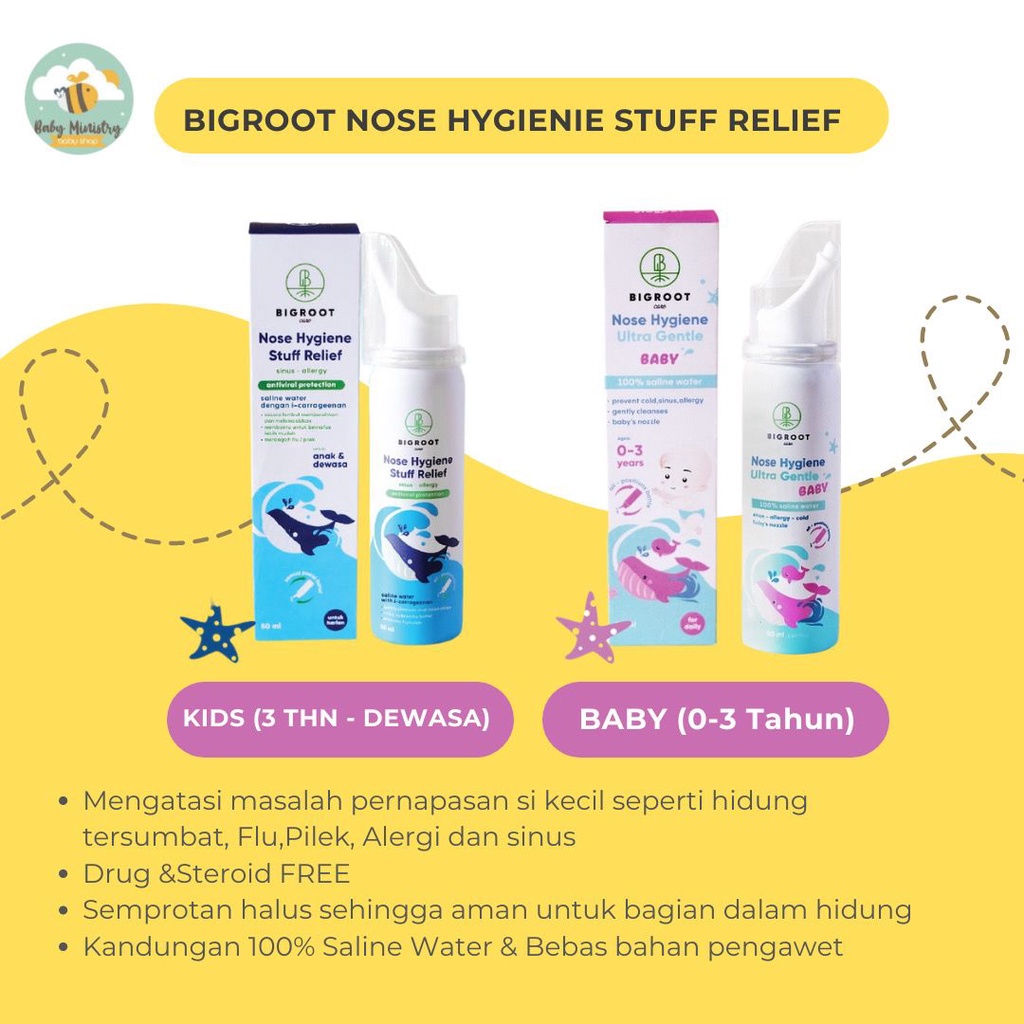 (NEW!!) BIGROOT HYGIENE ULTRA GENTLE BABY / PENCUCI HIDUNG KARNA FLU