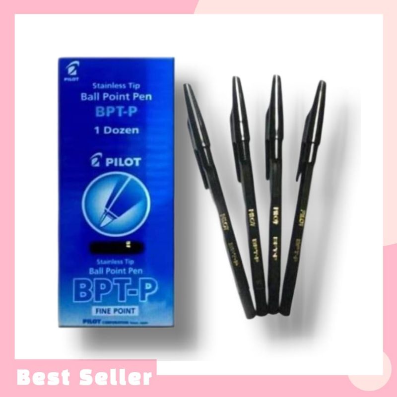 

Pulpen Bolpen Ball Point Pen Pilot BPT-P Hitam Biru Merah 1 pack isi 12 pcs