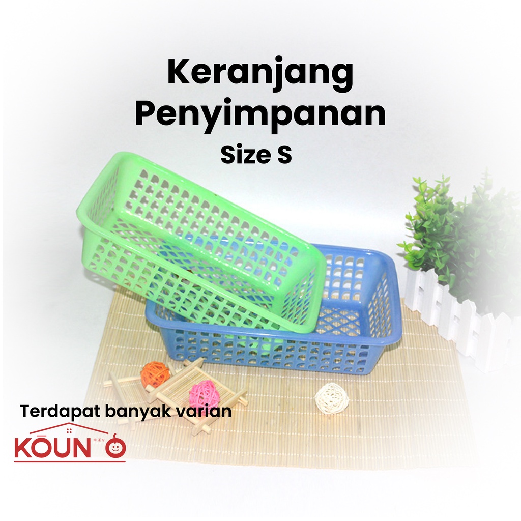 Keranjang Penyimpanan Tempat Serbaguna Kotak Organizer Kranjang Plastik Laundry Pakaian Size S