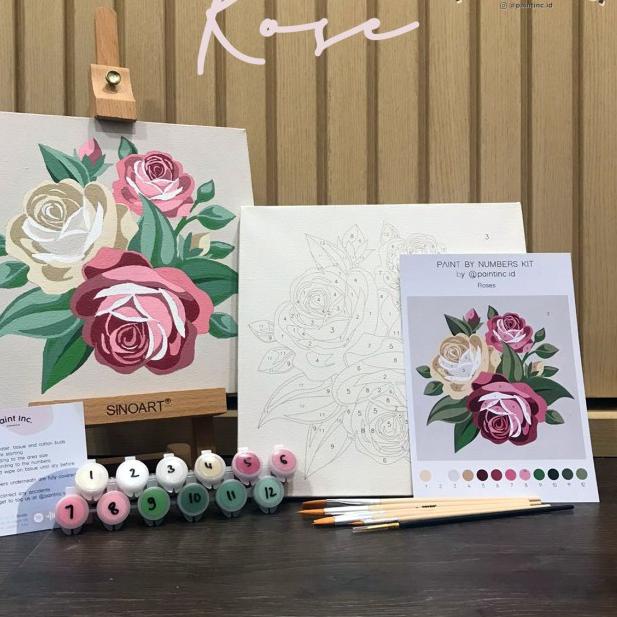 

Paint by Numbers Kit: Rose | Valentine Painting Kit | Gift |Hampers - TANPA KUAS
