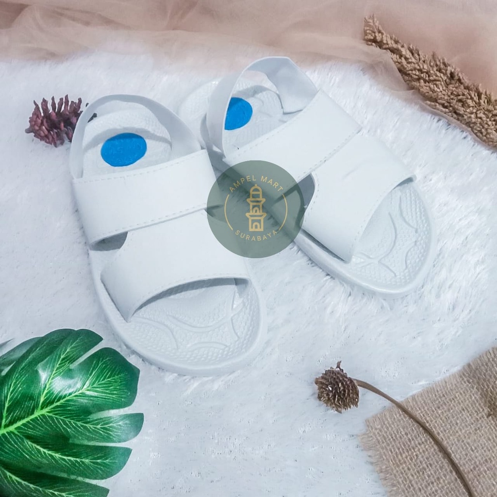 Sandal Slop Haji NEW STAR Sandal Haji dan Umroh Sandal Slop Pria dan Wanita Sandal Jepit Pria Wanita Perlengkapan Haji dan Umroh Sandal Putih