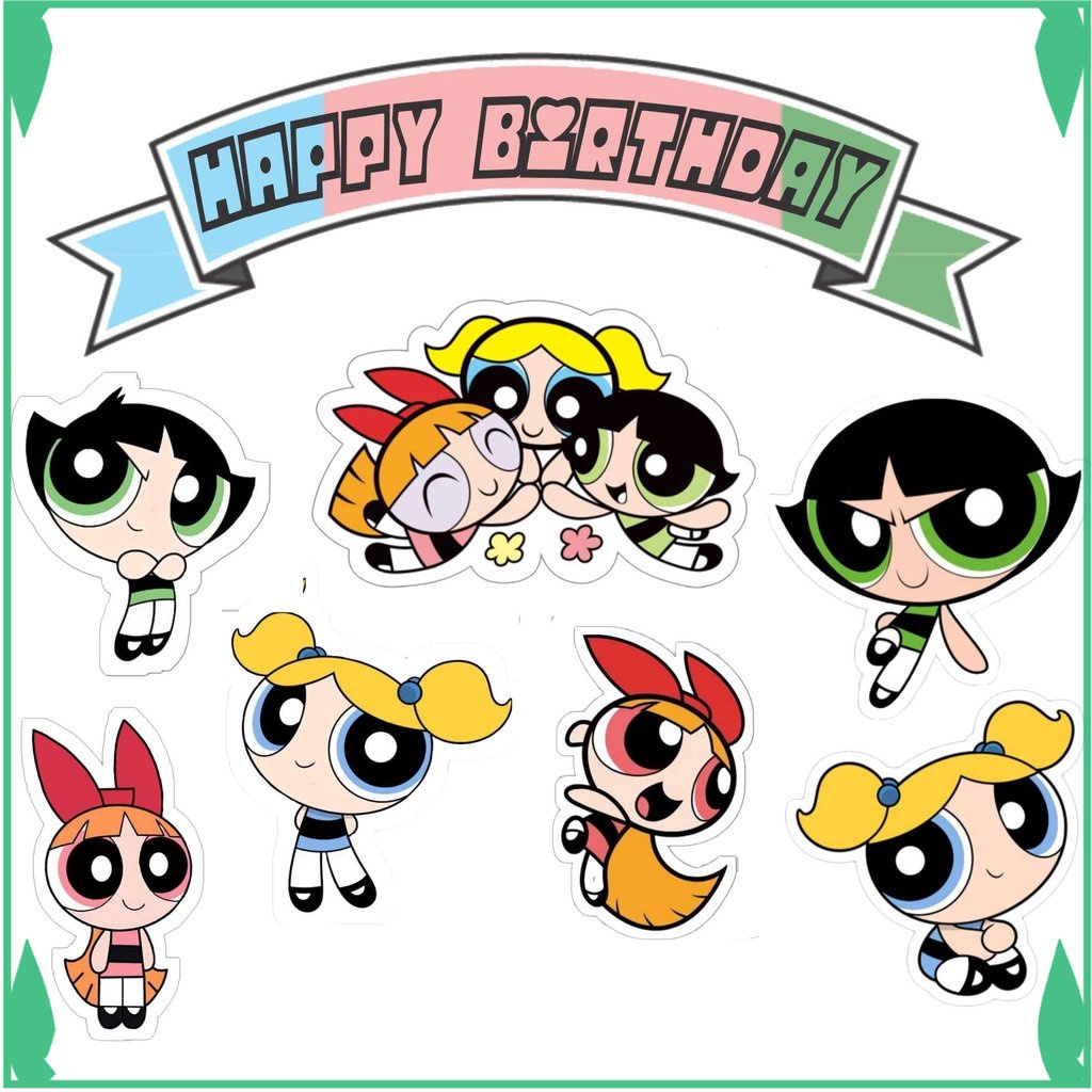 

TOPER KUE TOPPER CAKE ULANG TAHUN / HIASAN KUE POWERPUFF GIRLS FADHILSOUVENIR