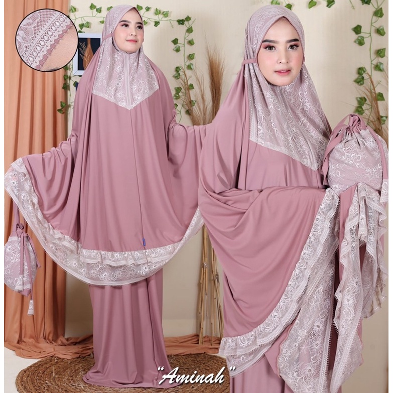 Mukena couple Jersey Aminah BY SAMUIK COLLECTION