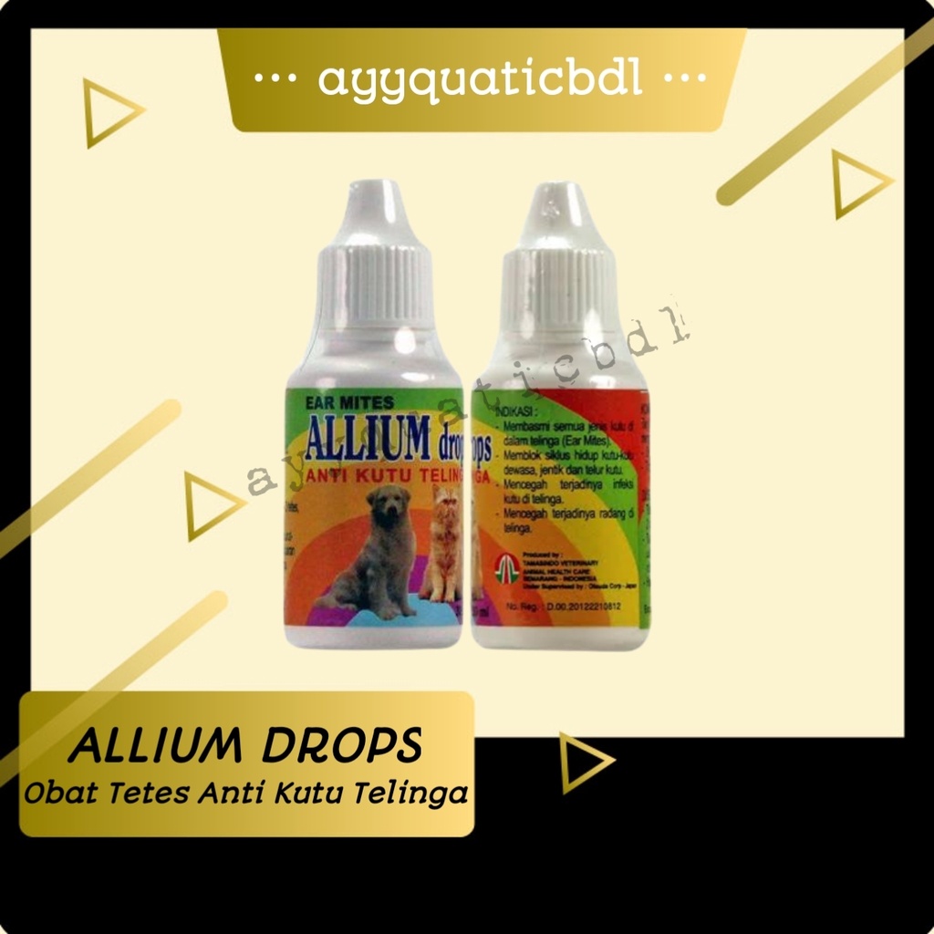 Allium drops 30ml - Obat Anti Kutu Telinga Kucing Anjing