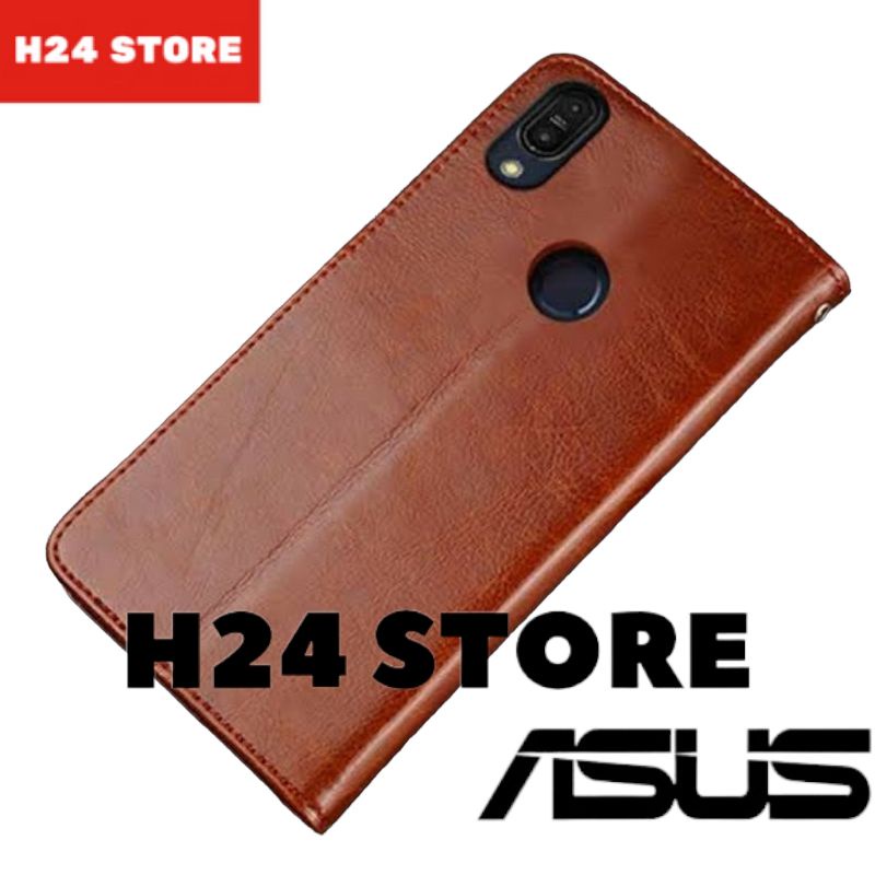 Asus Zenfon Max pro M1(ZB601KL/ZB602KL/X00TD) LEATHER CASE SARUNG HP DOMPET KULIT FLIP COVER CASE Sa