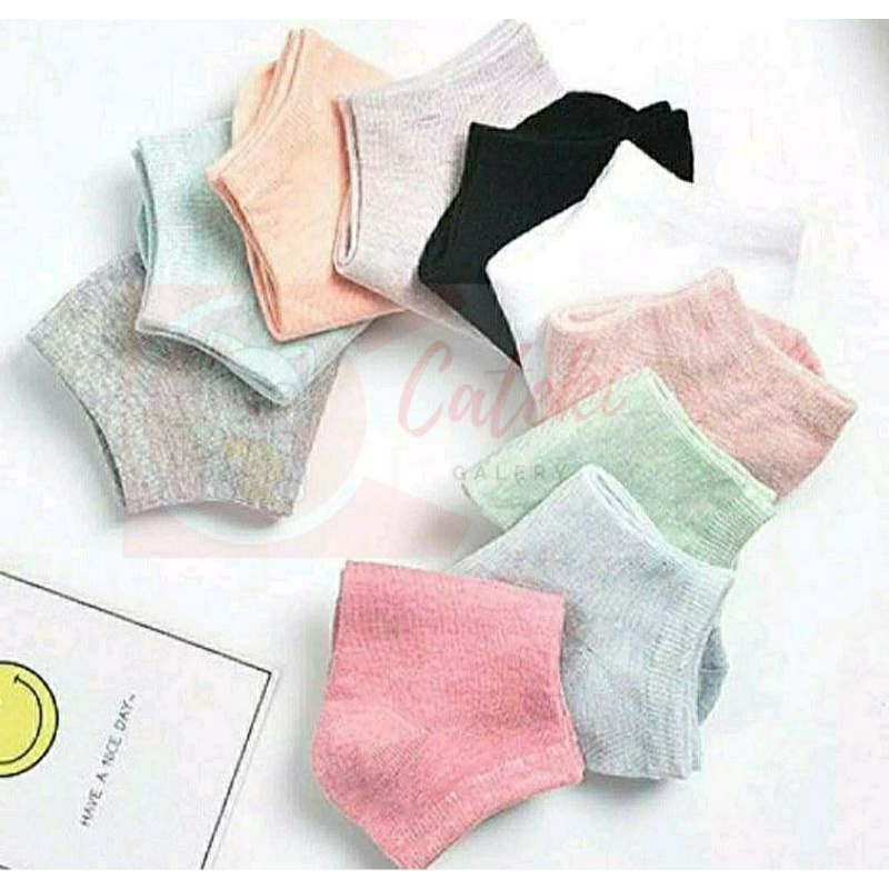 [CTK] PROMO Kaos Kaki Pendek Motif Polos Kaos Kaki Fashion Semata Kaki Ankle Sock PROMO