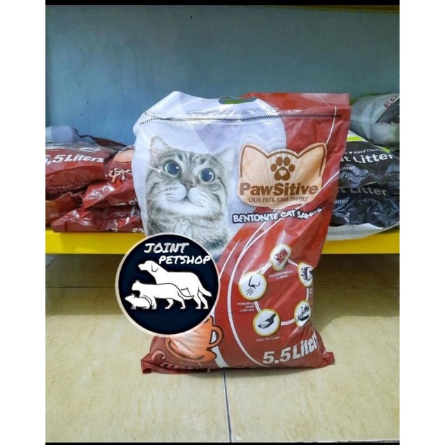 PAKET 3 KARUNG Pasir Pawsitive 5,5L All Variant / Pasir Wangi Gumpal Pawsitive 5,5l