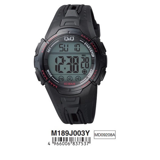 Jam Tangan Pria Casual Sporty Rubber Digital Original Q&amp;Q QnQ QQ M189 M189J Series