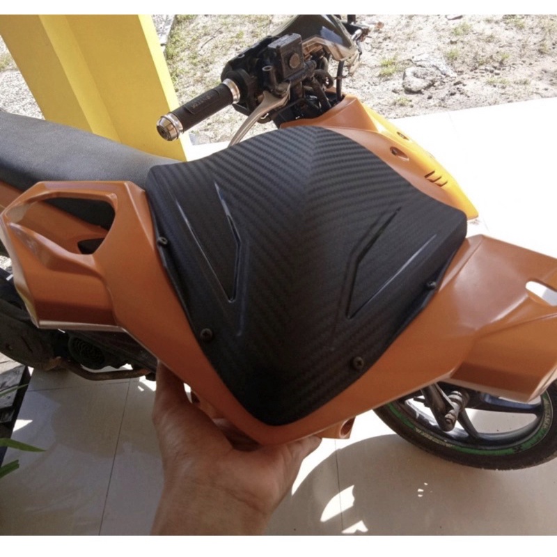 visor honda beat fi black dan karbon carbon