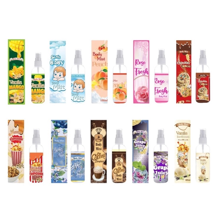 Kanzo - Paket Bundling Body Mist Premium 100ml Beli 6 Gratis 1 Varian 30ml