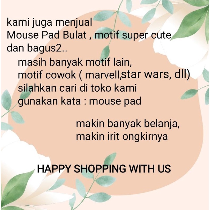 Mouse Pad Bulat Kartun / Mouse Pad Bagus Murah / Mouse Pad Karakter /Alas Mouse