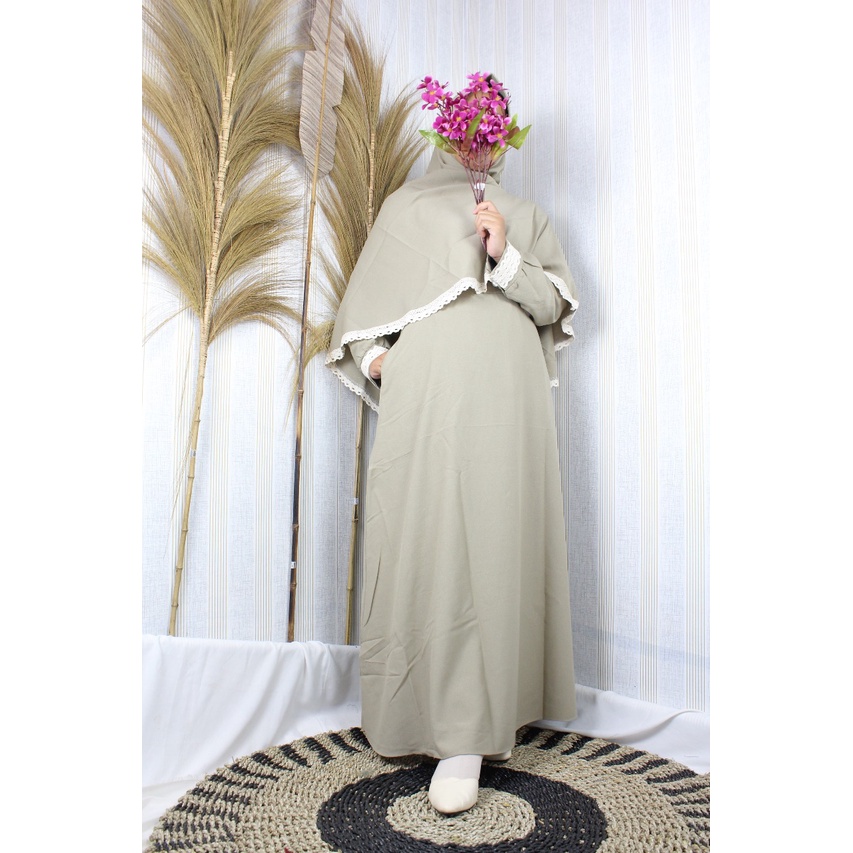 gamis Shafira maya shan glow one set khimar model kancing terbaru remaja dress muslim