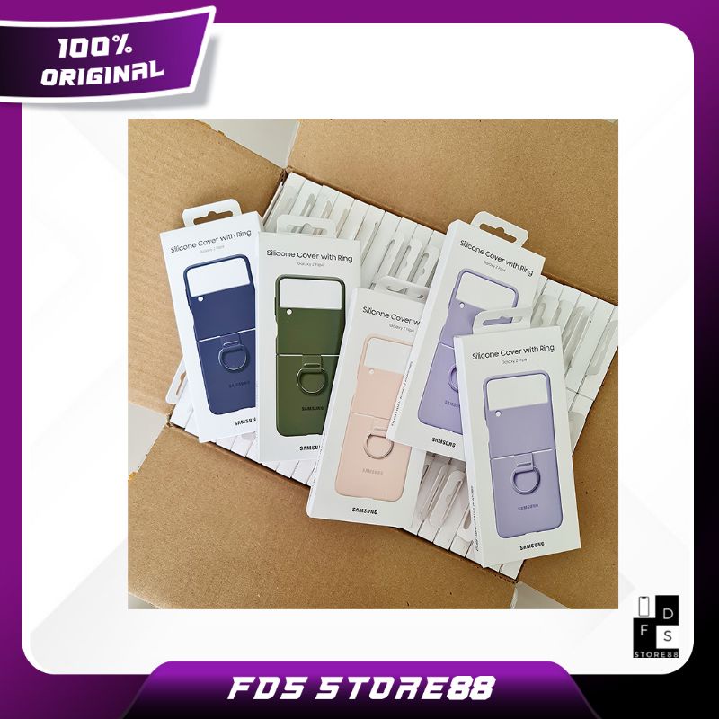 Silicone Cover With Ring Samsung Galaxy Z Flip 4 5G Original