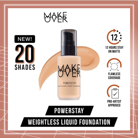 MAKE OVER Powerstay Weightless Liquid Foundation 33 ml - Matte Foundation