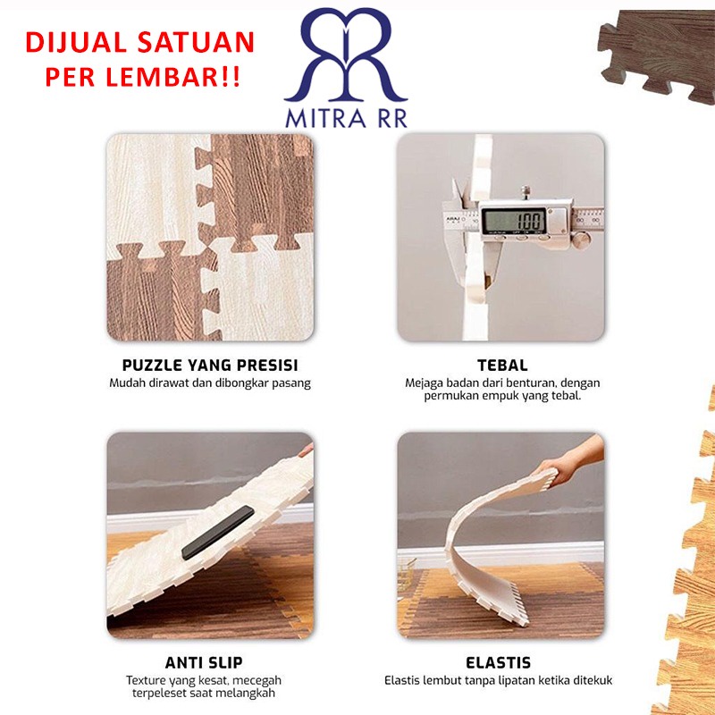 Puzzle Arizona Printing Wood Motif Kayu Bambu 30 x 30 cm SATUAN (1PCS)