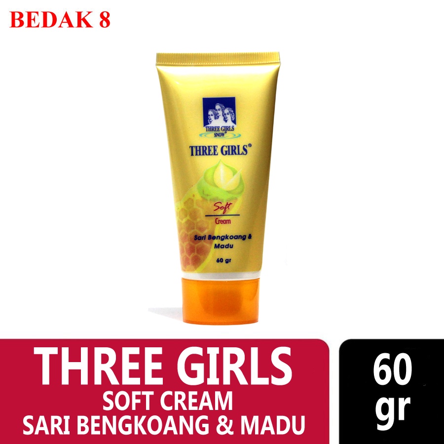 Tiga Dara Soft Cream Tube/Three Girls Sari Bengkoang &amp; Madu Tube 60 gr