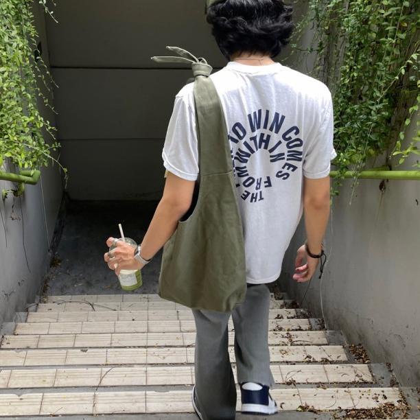 Tsuno Bag / Tas Kanvas - Canvas Sling Bag / Shoulder Bag - Carhatt Brown, Small