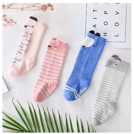 Kaos kaki anak bayi motif / Kaus kaki tabung tengah /  Kaos Kaki ANTI SLIP Anak Bayi Panjang