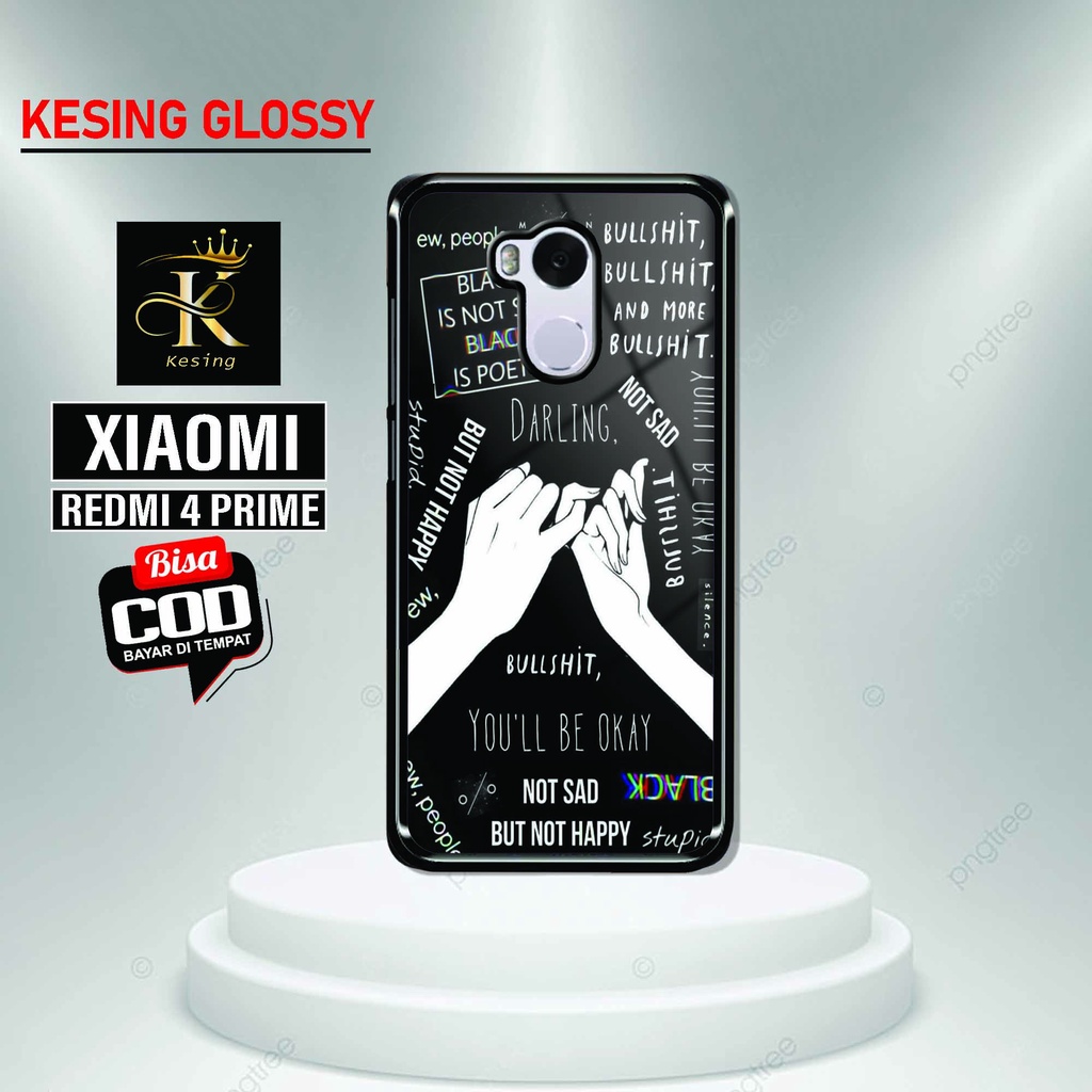 Case Redmi 4 Prime - Case Redmi 4 Prime Terbaru - Hardcase Glossy - Softcase Kaca - Case Redmi 4 Pri