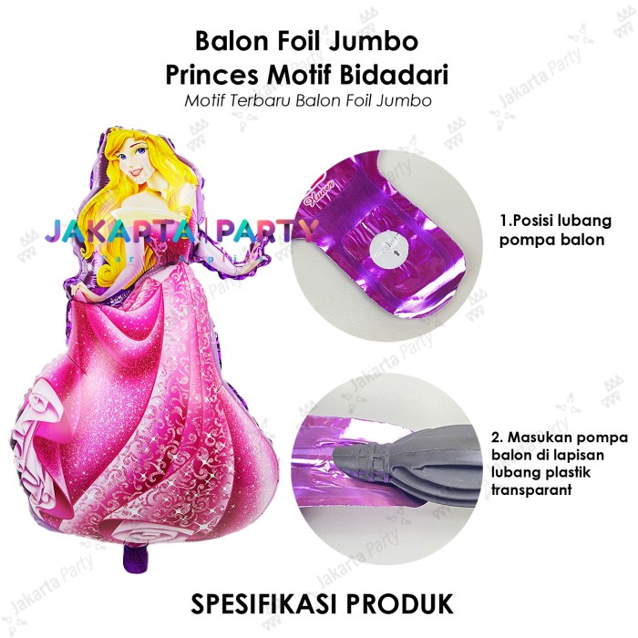 Balon Foil Aurora Jumbo / Balon Karakter Princess / Balon Princess