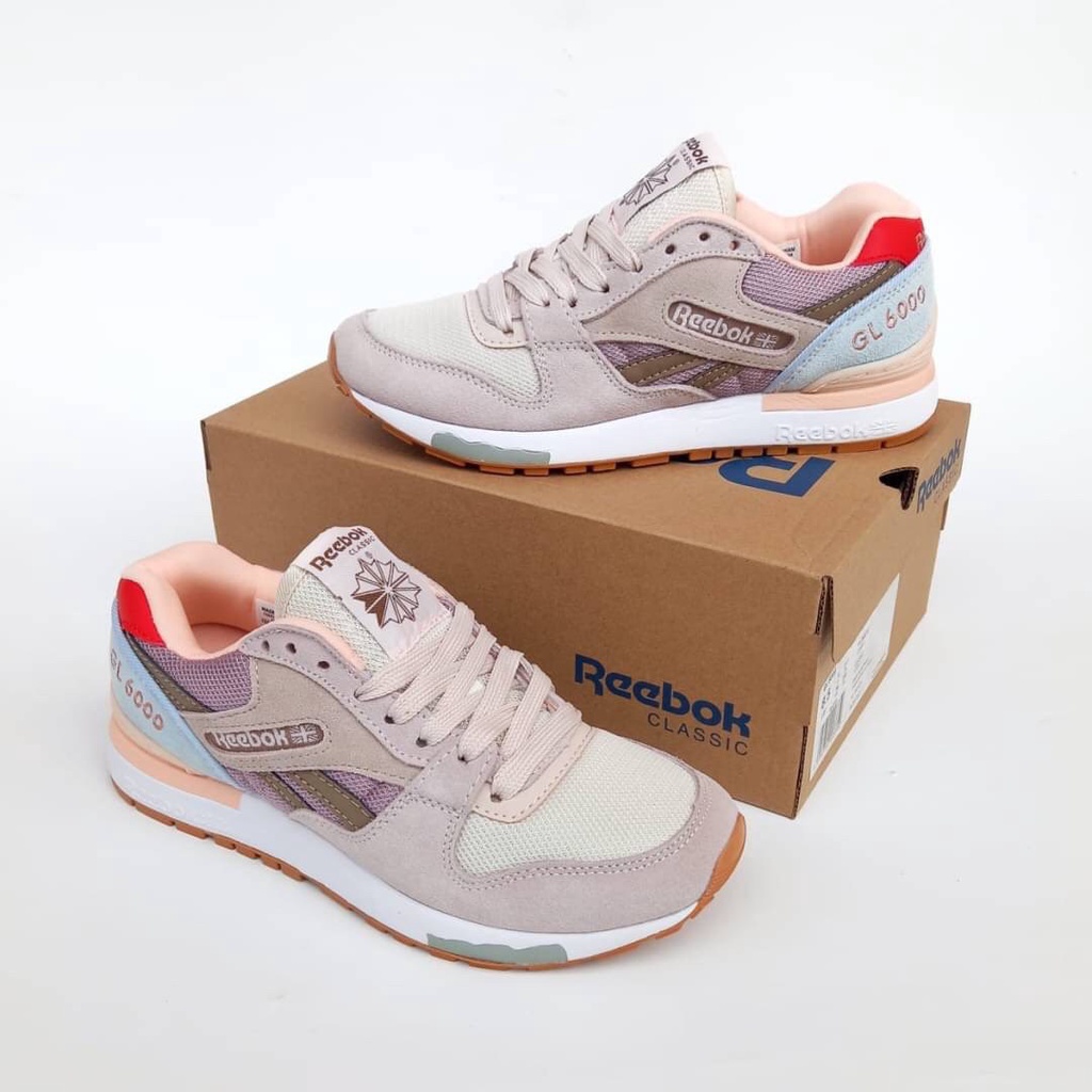 Sepatu Reebok Classic GL 6000 Pink White Fleur
