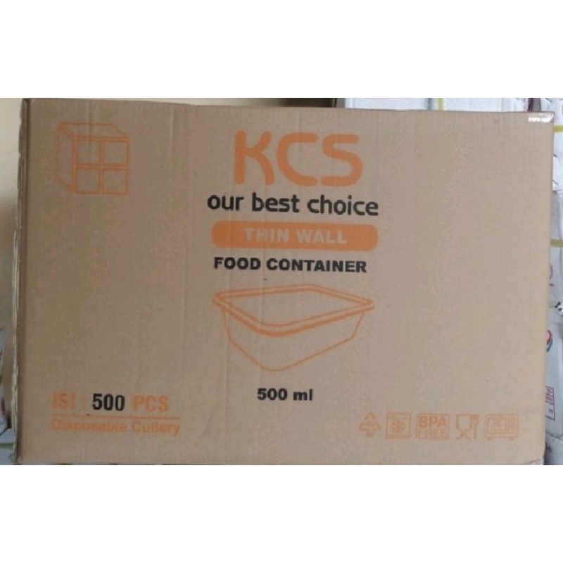 Thinwall dus ukuran 500 ml Merk KCS Isi 500 set