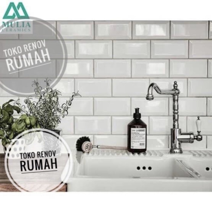Keramik Subway Bevel 10X20/ Keramik Bevel/ Keramik Dinding Dapur