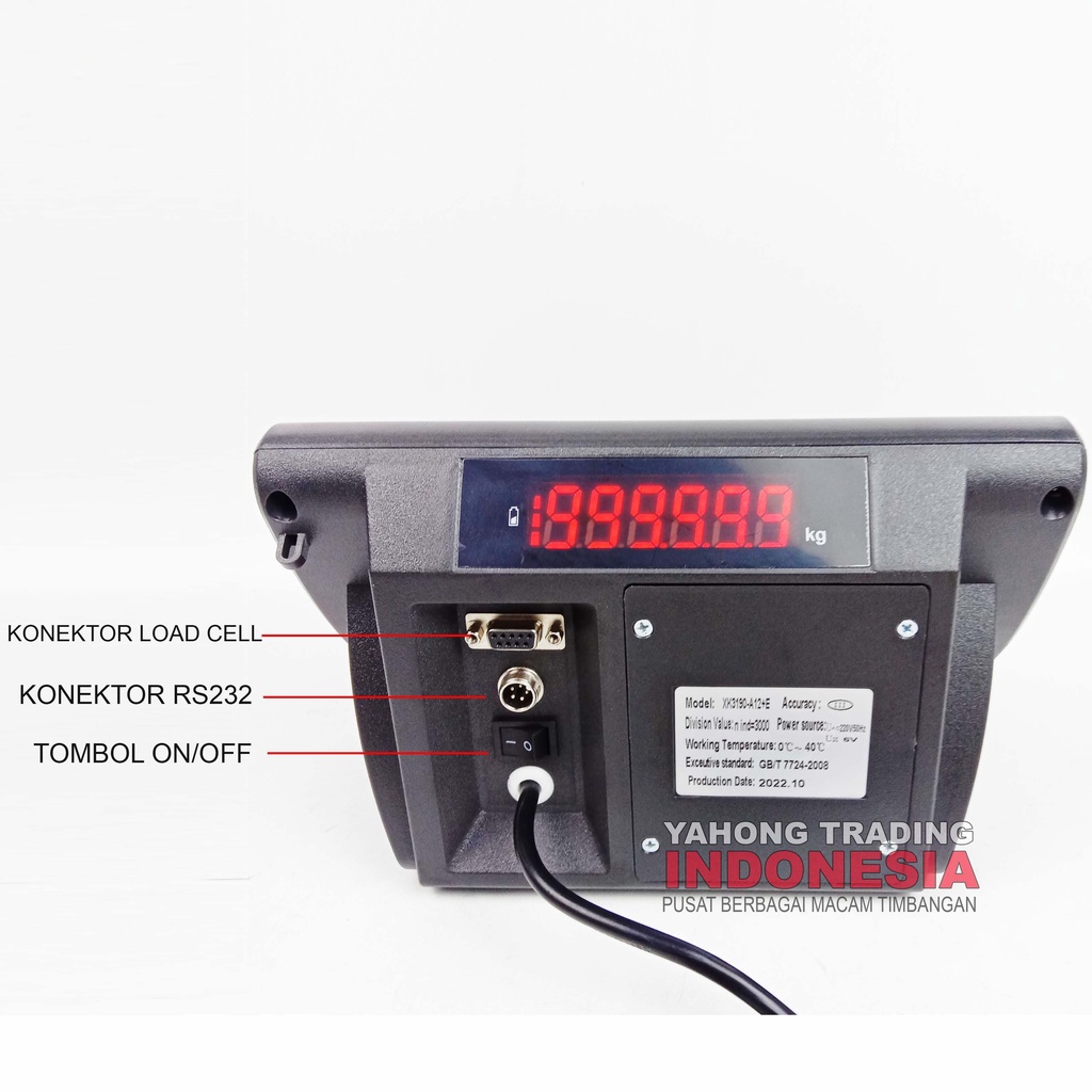 Indikator / Kepala Timbangan Digital A12E -2 RS232 DUAL DISPLAY