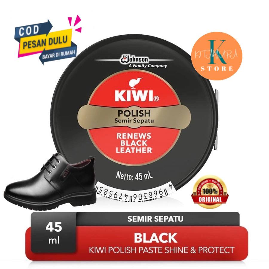 Semir Sepatu KIWI Shoe Polish 45 gr - Hitam