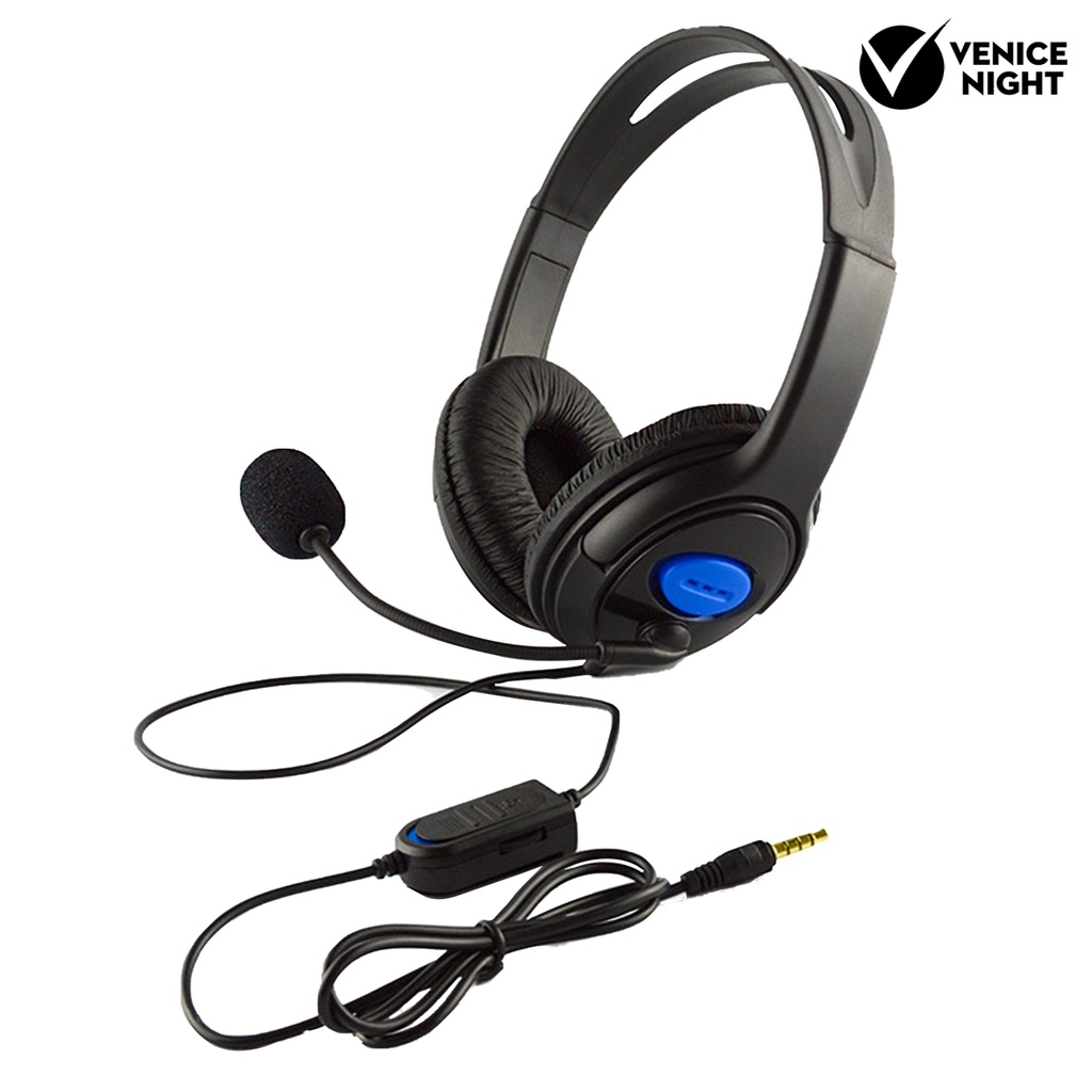 (VNEP) (Berkabel) Headset Headphone Pengurang Kebisingan Stereo 3,5mm untuk Kursus Online Game