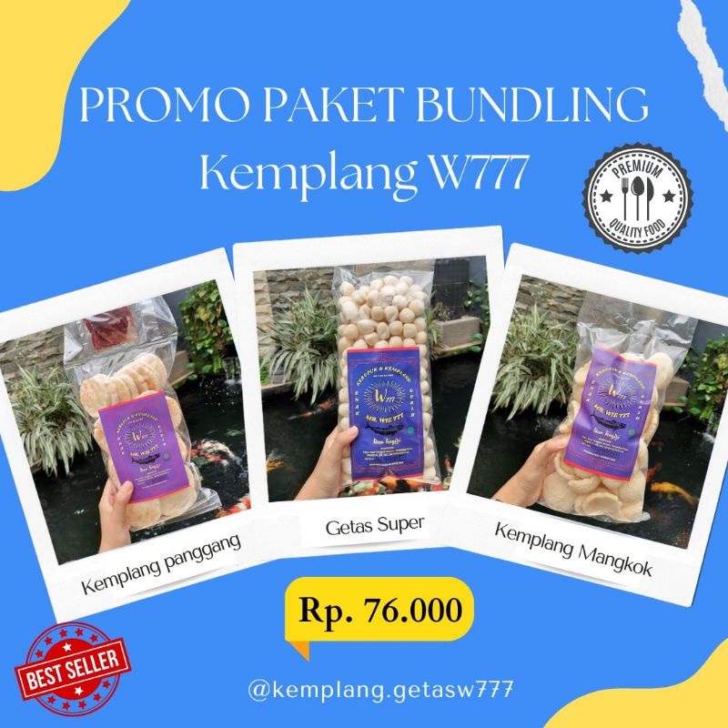 

PROMO paket bundling kemplang w777 Enak, Gurih dan Halal Makanan Khas palembang