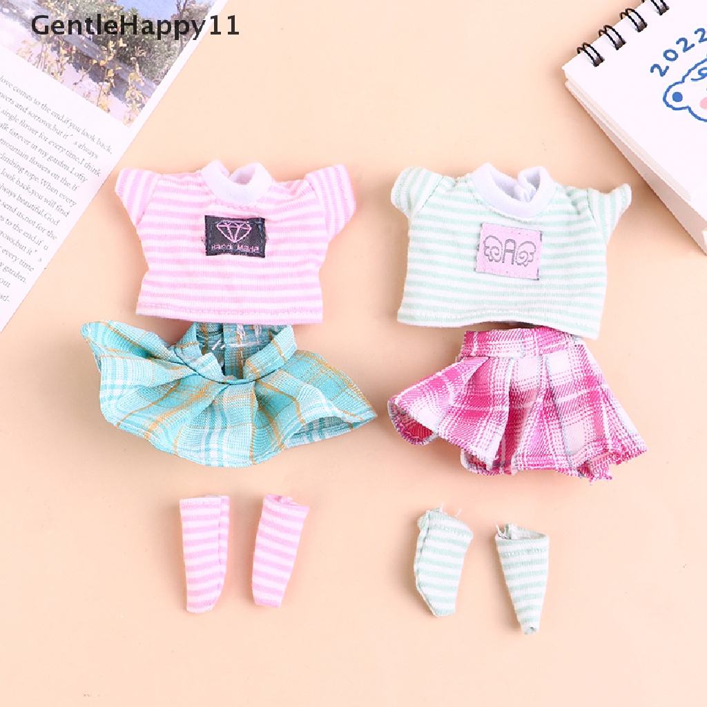 Gentlehappy OB11 Kaos T-shirt Lengan Pendek Ukuran 16-17cm Untuk Boneka 1 / 8