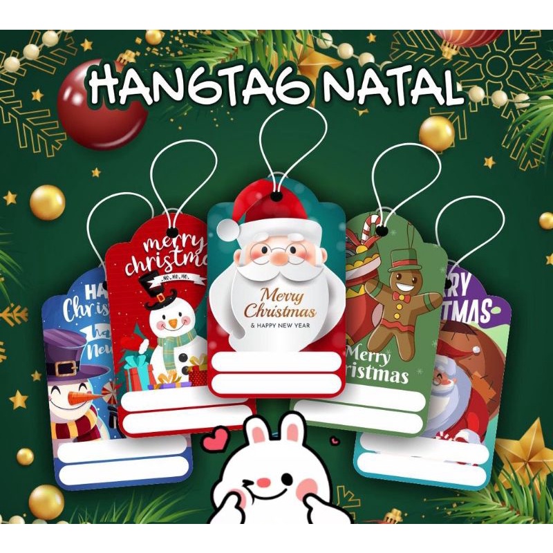 

READY HANGTAG TAG NATAL CHRISTMAS ISI 5 LUCU KUE KERING KARTU NATAL CHRISTMAS MURAH