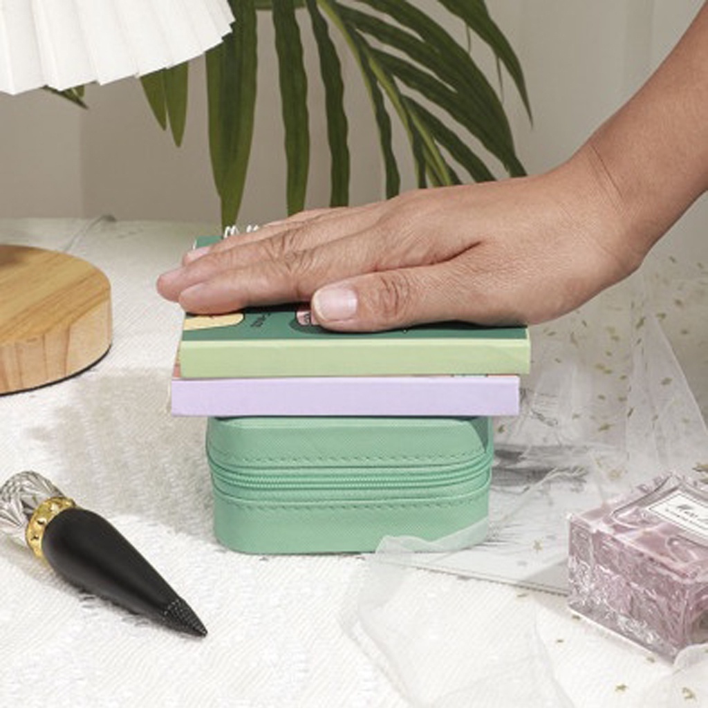 ☀ INDOLAND ☀  Kotak Mini Perhiasan Travel Jewelry Anting Kalung Cincin Box R790