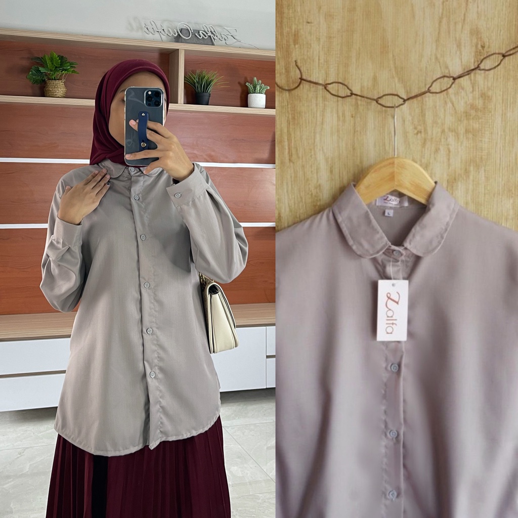 BASIC KEMEJA Toyobo by ZALFA OUTFIT / kemeja polos / kemeja katun / kemeja wanita murah