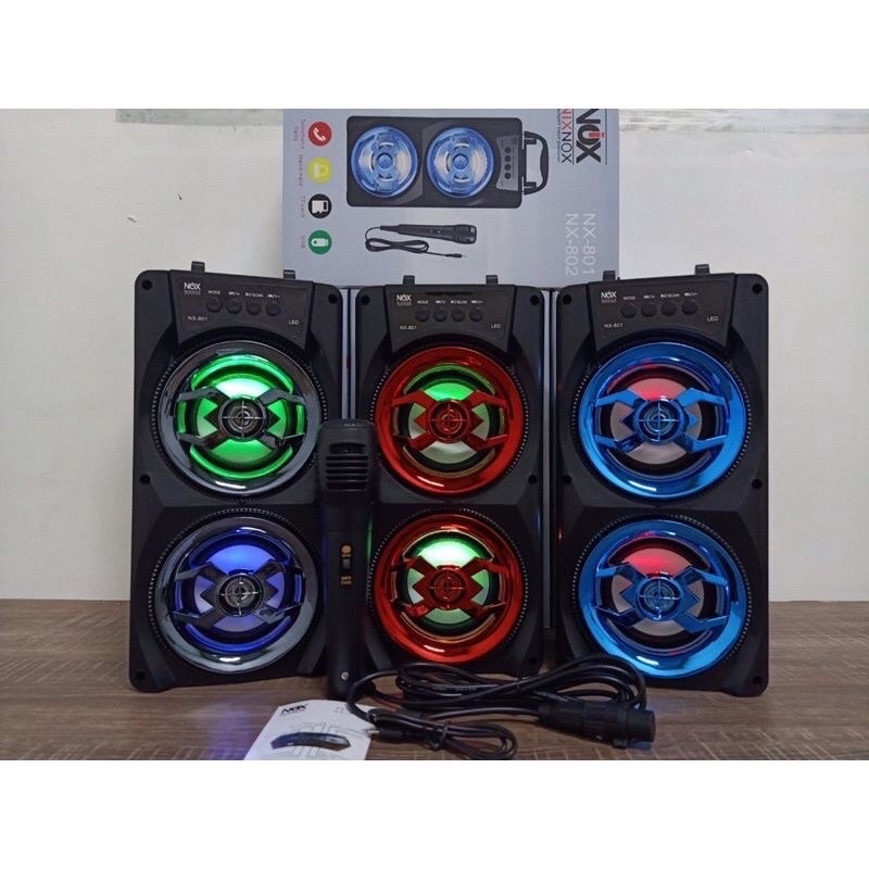 Speaker bluetooth karaoke NIXNOX 801/802 FREE MIC