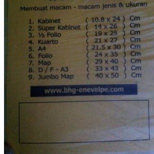 

InJO AMPLOP COKLAT 1/2 FOLIO / AMPLOP COKLAT KWARTO / KUARTO / AMPLOP COKELAT (100PCS)